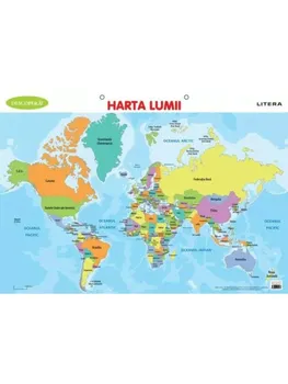 Carte Harta lumii. Descopera! (planse educationale)/*** editura Litera
