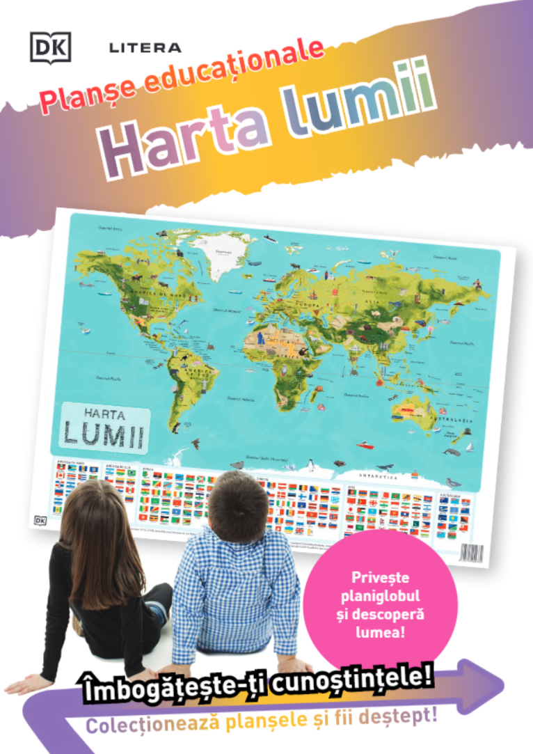 Carte Harta lumii. Planșe educaționale editura Litera