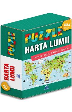 Carte Harta lumii. Puzzle 104 piese editura Autor Anonim