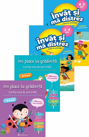 Carte Imi place la gradinita + Invat si ma distrez (3-4 ani 4-5 ani) editura Bookzone