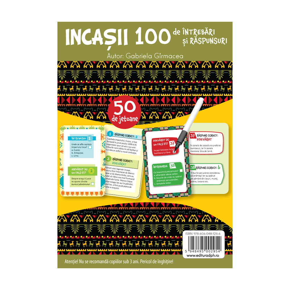 Carte Incasii. 100 de intrebari si raspunsuri autor Gabriela Girmacea editura Didactica Publishing House