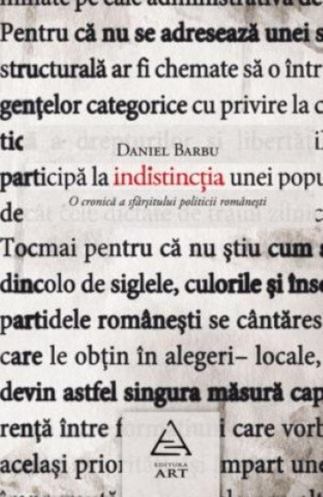 Carte Indistinctia editura Grupul Art