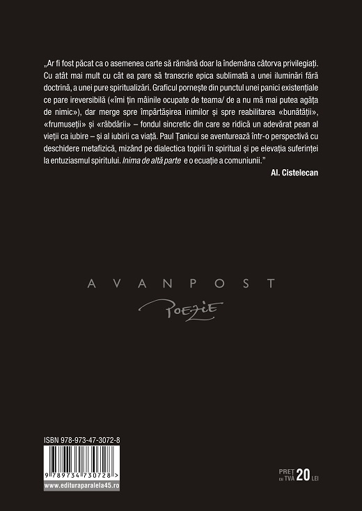 Carte Inima de alta parte autor Paul Taniciui editura Paralela 45