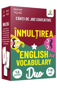 Carte Inmultirea. English Vocabulary. Carti de joc educativ editura Autor Anonim