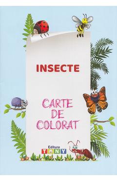 Carte Insecte. Carte de colorat editura -