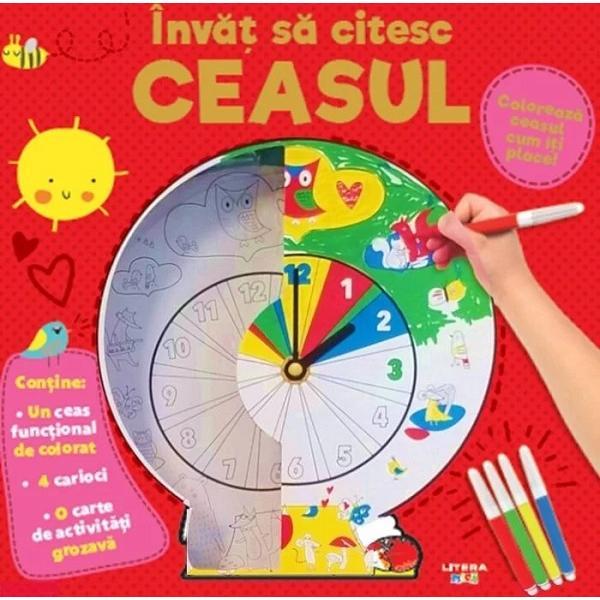 Carte Invat sa citesc ceasul. coloreaza ceasul cum iti place!