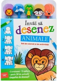 Carte Invat sa desenez. Animale. Set de colorat si de activitati/*** editura Litera