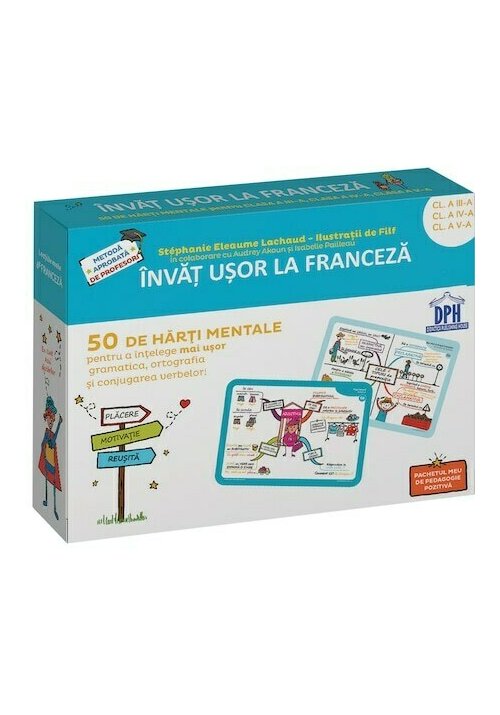 Carte Invat usor la Franceza: 50 de harti mentale - Volumul II - Cls. a III-a