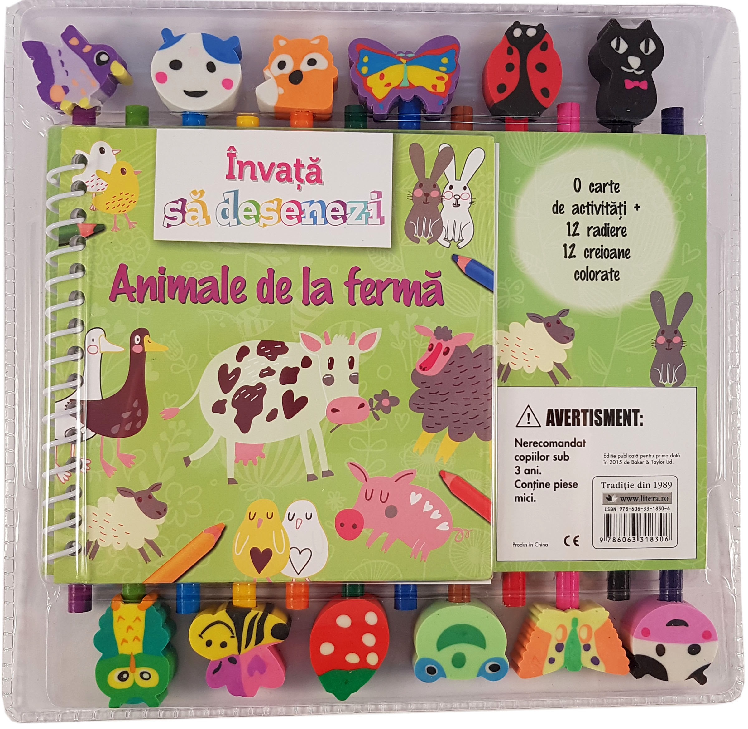Carte Invata sa desenezi animalele de la ferma   editura Litera