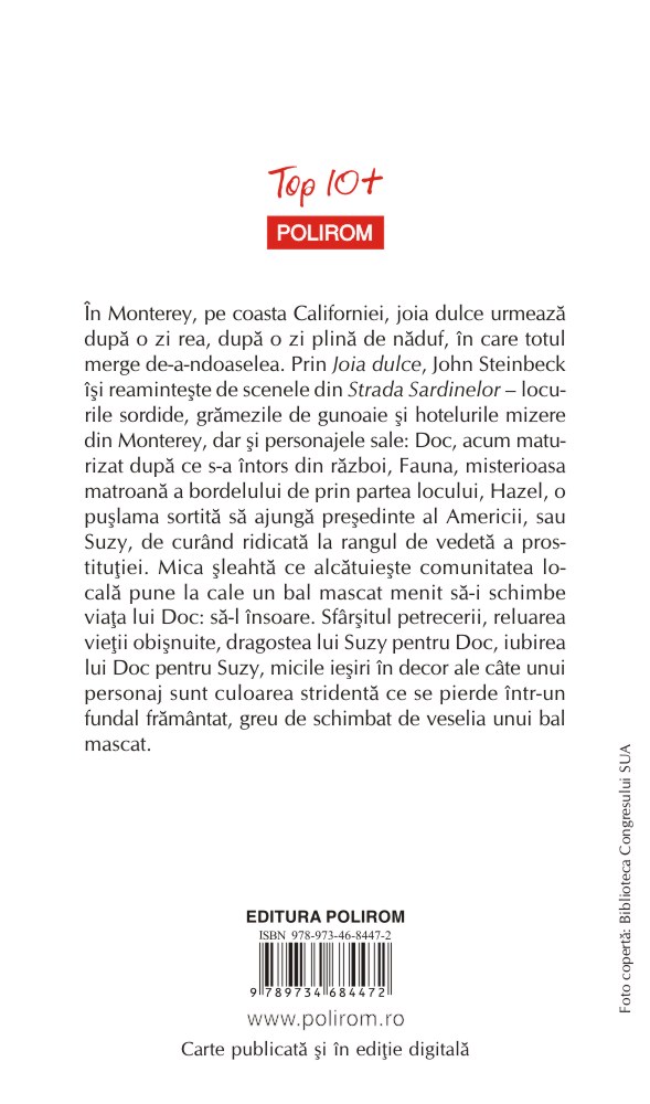 Carte Joia dulce autor John Steinbeck editura Polirom