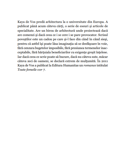 Carte Jurnalul unei iubiri imposibile autor Kaya de Vos editura Humanitas Fiction