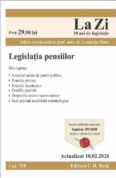 Carte Legislatia pensiilor   editura C.H. Beck