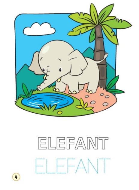 Carte Limba engleza. Animale din savana (Colouring book)   editura Elicart