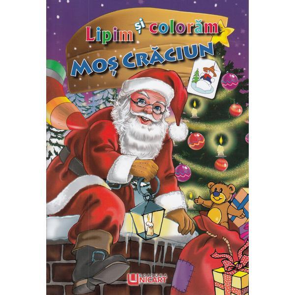 Carte Lipim si coloram Mos Craciun