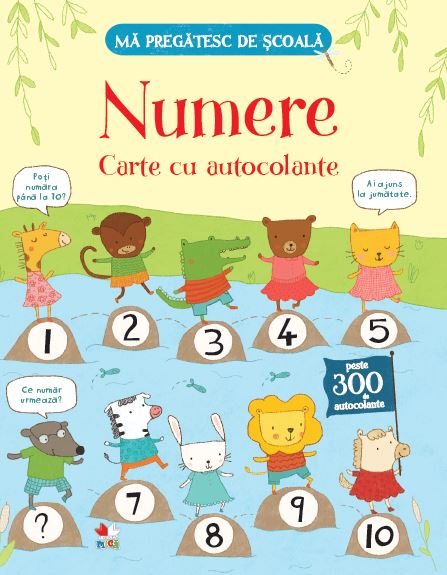 Carte Mă pregătesc de şcoală. Numere. Carte cu autocolante editura Litera