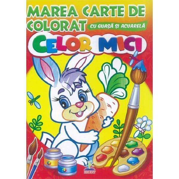 Carte Marea carte de colorat cu guasa si acuarela. Celor mici