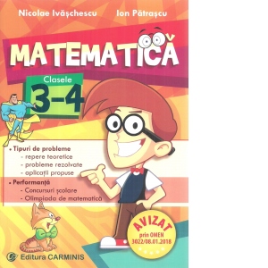 Carte Matematica. Clasele 3-4