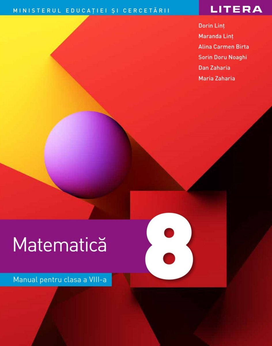 Carte Matematică. Manual. Clasa a VIII-a editura Litera
