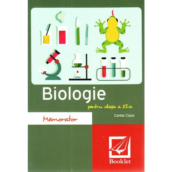 Carte Memorator de biologie a 11-a - Corina Ciucu