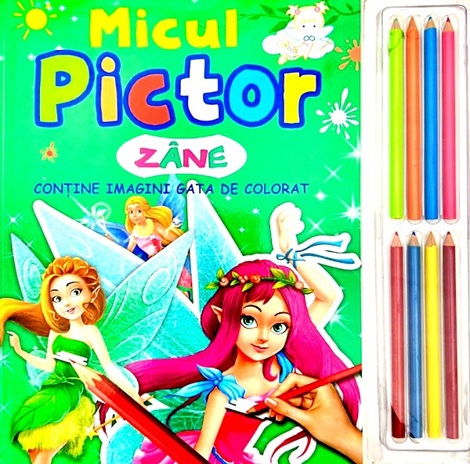 Carte Micul pictor - zane - cu set 8 creioane editura Flamingo Gd
