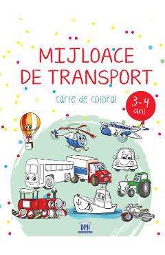 Carte Mijloace de transport. Carte de colorat 3-4 ani editura -