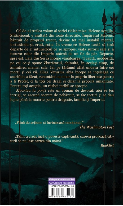 Carte Moartea la porti autor Sabaa Tahir editura Young Art