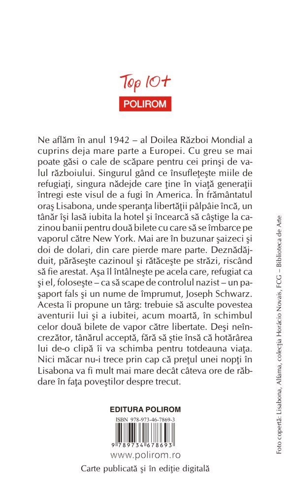 Carte Noapte la Lisabona autor Erich Maria Remarque editura Polirom