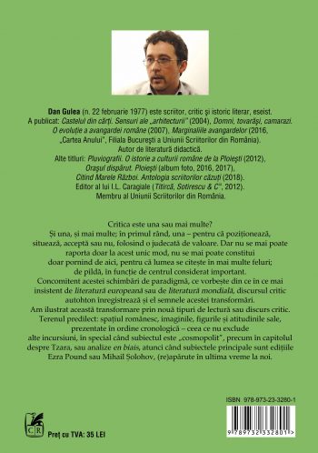 Carte Noua tipuri de lectura autor Dan Gulea editura Cartea Romaneasca