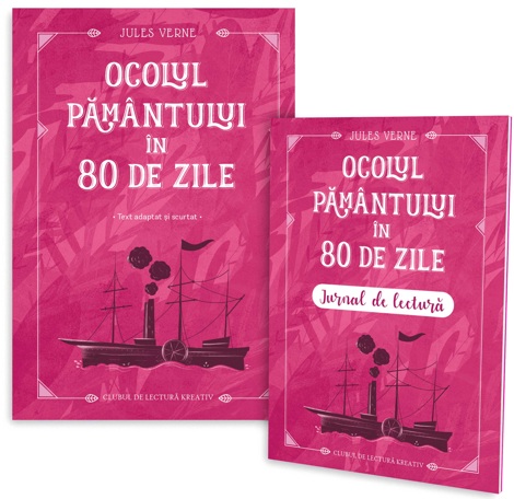 Carte Ocolul Pământului în 80 de zile + jurnal de lectură editura Kreativ