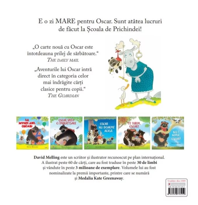 Carte Oscar merge la scoala autor David Melling editura Litera