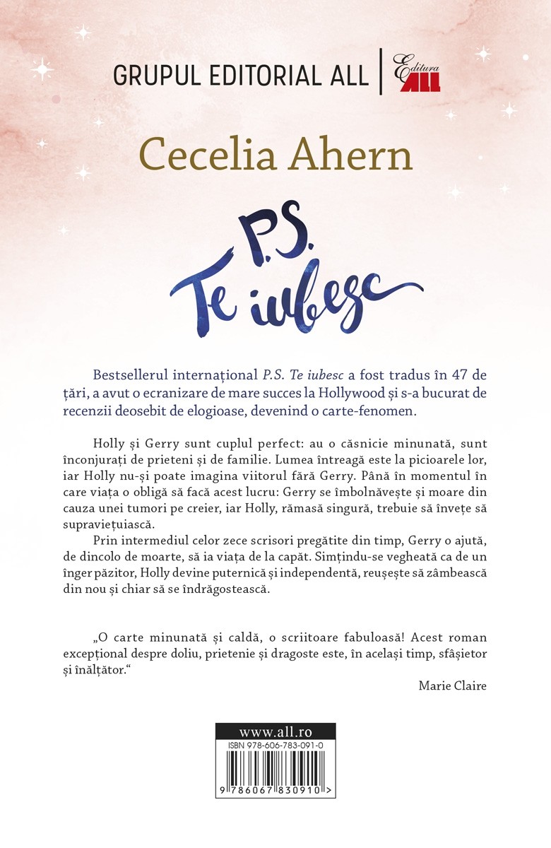 Carte P.S. Te iubesc autor Cecelia Ahern editura ALL