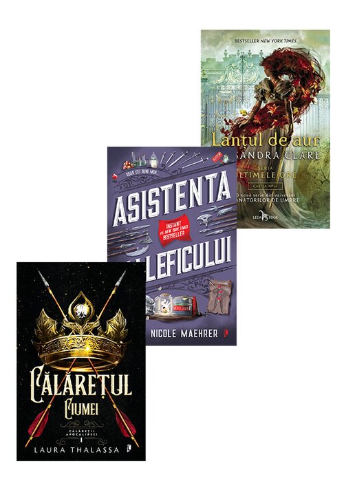 Carte Pachet Calaretul Ciumei + Lantul de Aur + Asistenta Maleficului. Set 3 carti editura Librex Publishing