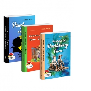 Carte Pachet Mark Twain: 1. Aventurile lui Huckleberry Finn; 2. Aventurile lui Tom Sawyer; 3. Print si cersetor Autor Mark Twain