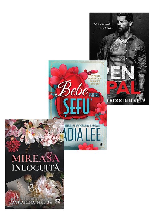 Carte Pachet Mireasa inlocuita +Pen Pal + Bebe pentru sefu. Set 3 carti editura Librex Publishing