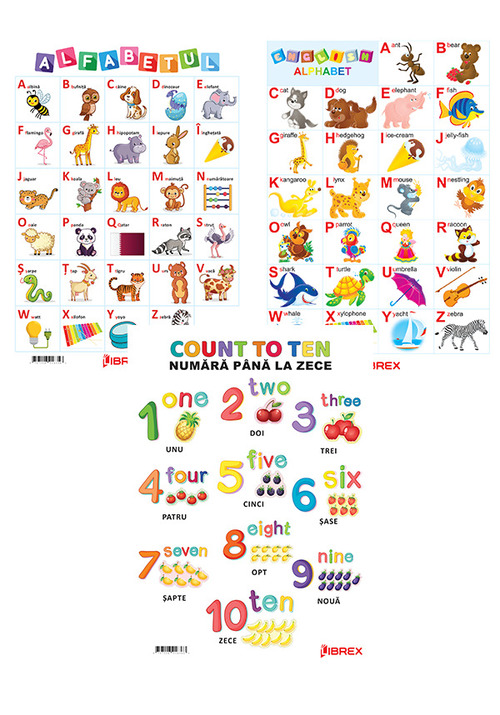 Carte Pachet Planse Educationale Romana Engleza editura Librex Publishing