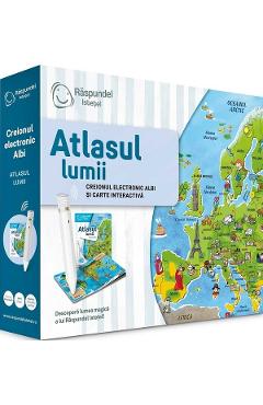 Carte Pachet Raspundel Istetel: Creion si carte Atlasul Lumii editura -