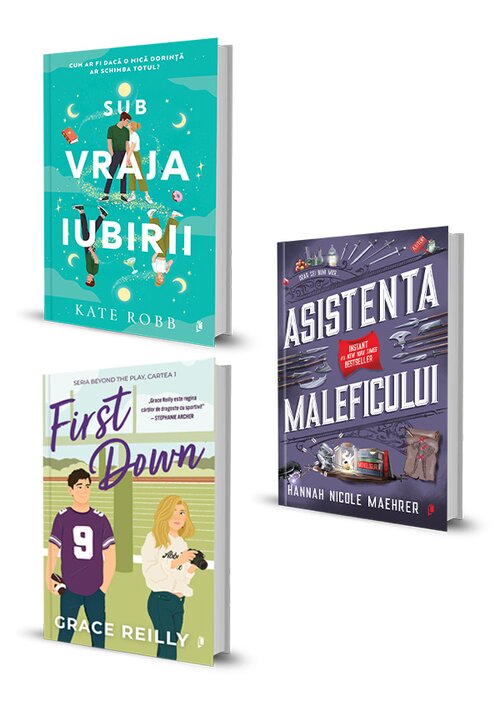 Carte Pachet Sub vraja iubirii + First Down + Asistenta Maleficului. Set 3 carti editura Librex Publishing