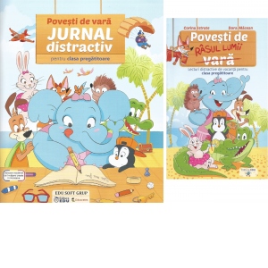 Carte Pachet educational Povesti de vara. Jurnal distractiv pentru clasa pregatitoare + carte Povesti de rasul lumii