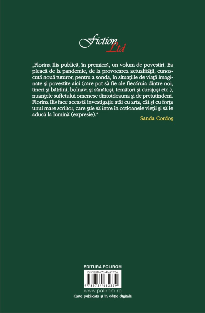 Carte Pandemia vesela si trista autor Florina Ilis editura Polirom