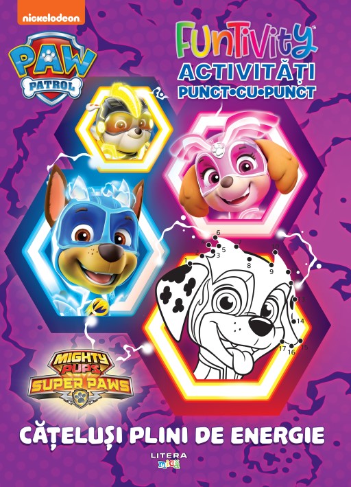 Carte Patrula Catelusilor. Funtivity. Activitati punct-cu-punct. Catelusi plini de energie editura Litera
