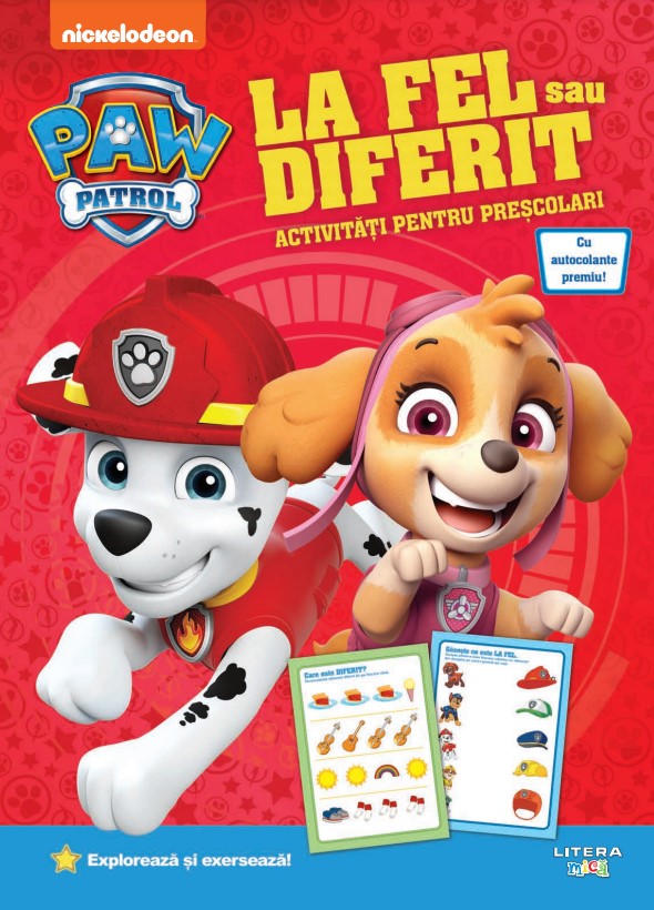 Carte Patrula Catelusilor. La fel sau diferit? Activitati pentru prescolari editura Litera