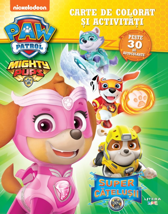 Carte Patrula Catelusilor. Supercatelusii. Carte de colorat si activitati editura Litera