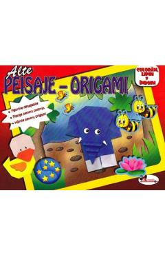Carte Peisaje-Origami (rosu) - Coloram