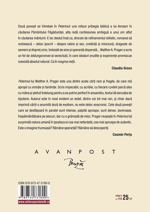 Carte Pelerinul autor Walther A. Prager editura Paralela 45