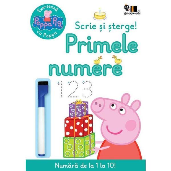 Carte Peppa Pig: Scrie si Sterge! Primele Numere - Neville Astley