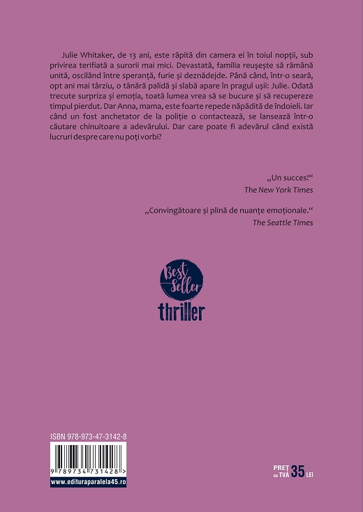 Carte Pierduta pentru totdeauna autor Amy Gentry editura Paralela 45