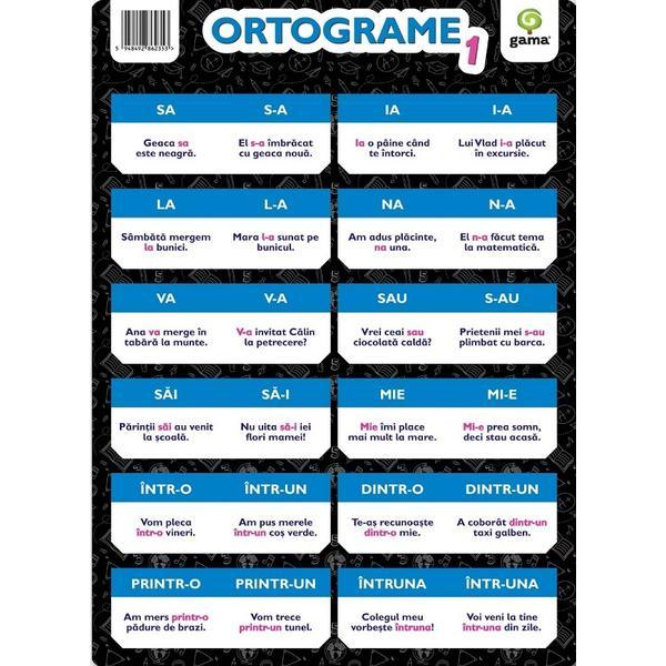 Carte Plansa A4. Ortograme 1