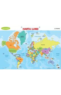 Carte Plansa: Descopera! Harta lumii editura -
