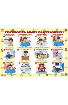 Carte Plansa Programul zilnic al scolarului editura Autor Anonim