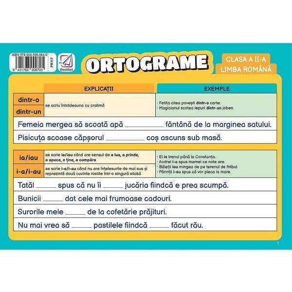 Carte Plansa ortograme - Clasa 2